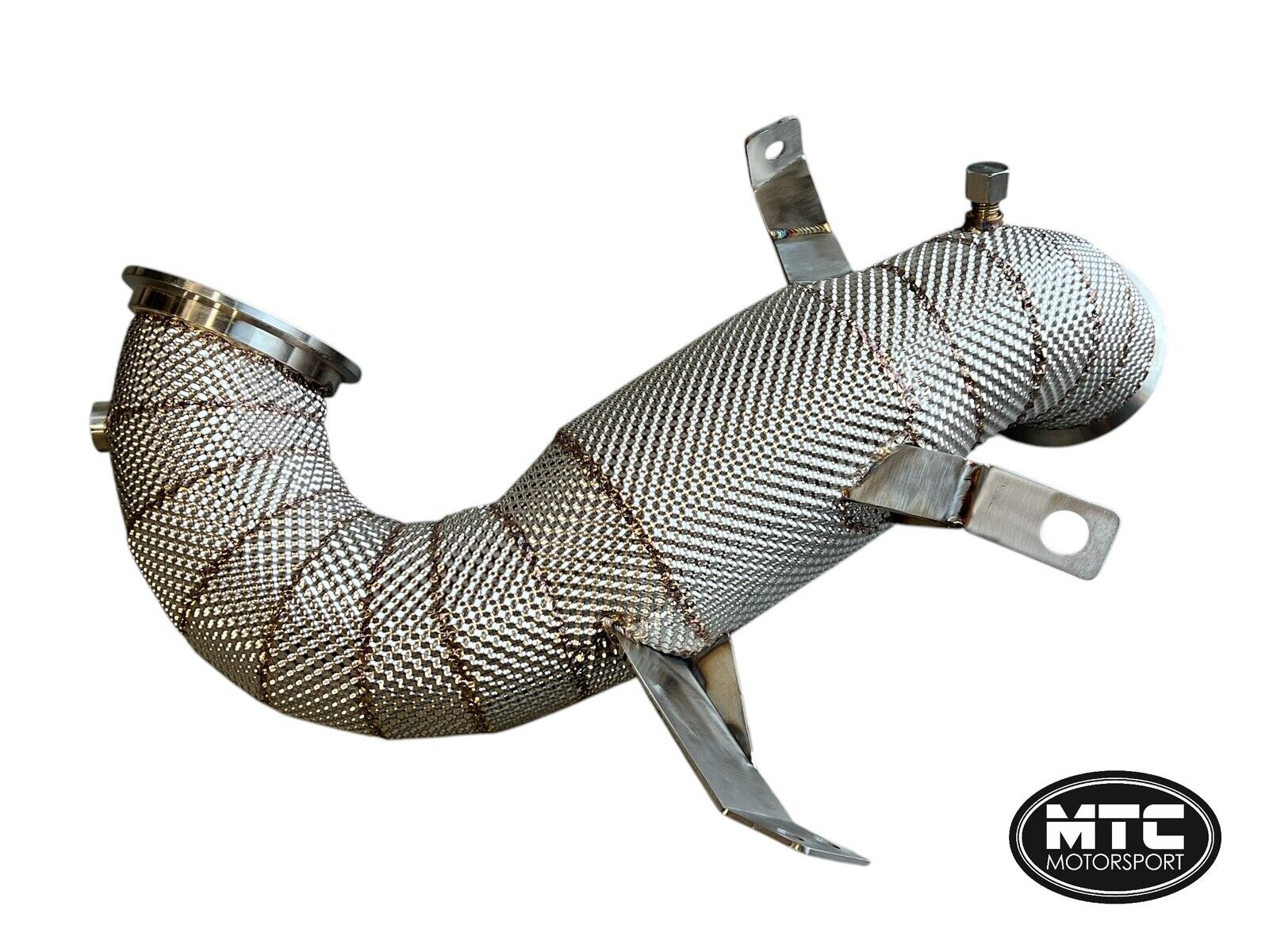 MERCEDES CLA45S GLA45S DOWNPIPE WITH 200 CELL HI-FLOW SPORTS CATS & HEAT SHIELD