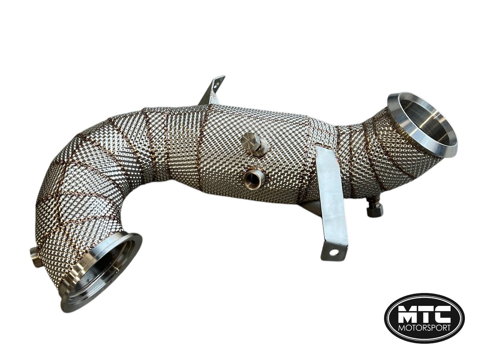 MERCEDES A45S DOWNPIPE WITH 200 CELL HI-FLOW SPORTS CATS & HEAT SHIELD 18-