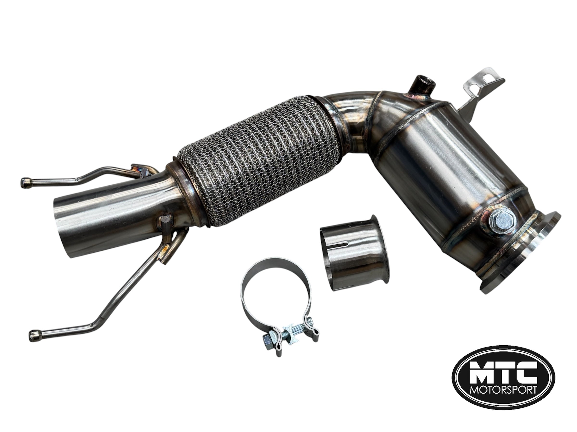 BMW M135i M235i F40 F44 Downpipe 200 Cell Hi-Flow Sports Cat | MTC Motorsport