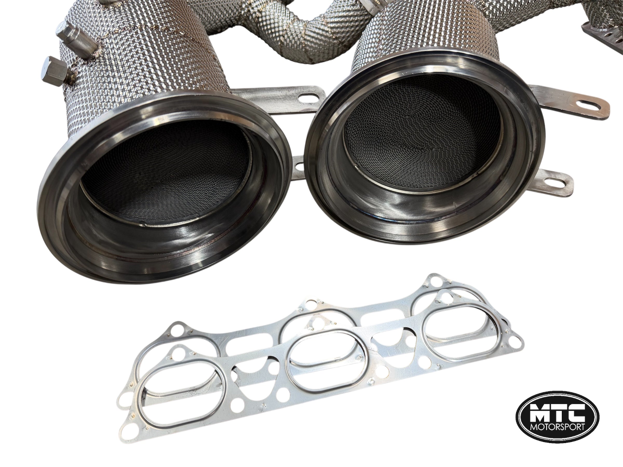 Porsche 992 GT3 GT3RS Headers With 200 Cell Sports Cats & Full Heat Shield | MTC Motorsport