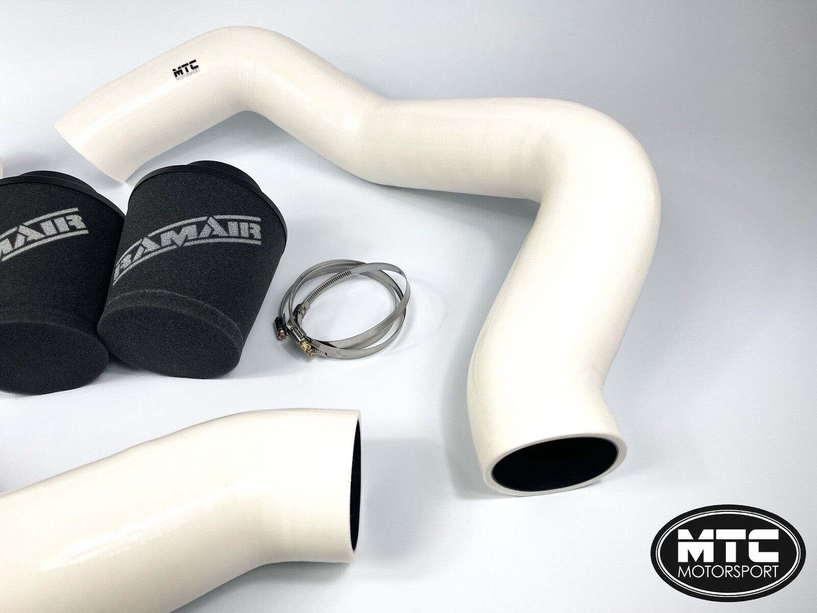 BMW M5 F90 Intake Hoses with Filter Cold Air Induction Kit M8 White | MTC Motorsport