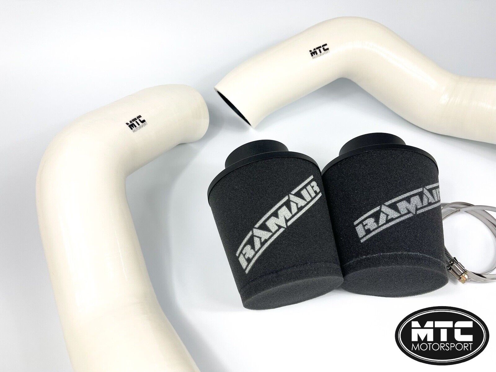 BMW M5 F90 Intake Hoses with Filter Cold Air Induction Kit M8 White | MTC Motorsport