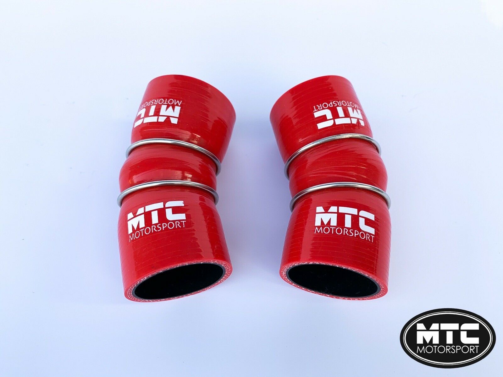 Audi RS6 RS7 S8 C7 Boost Hoses Turbos to Chargecooler Red | MTC Motorsport