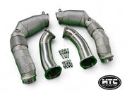 BMW F90 M5 DOWNPIPES WITH 200 CELL HI-FLOW SPORTS CATS & HEAT SHIELD 2021- LCI