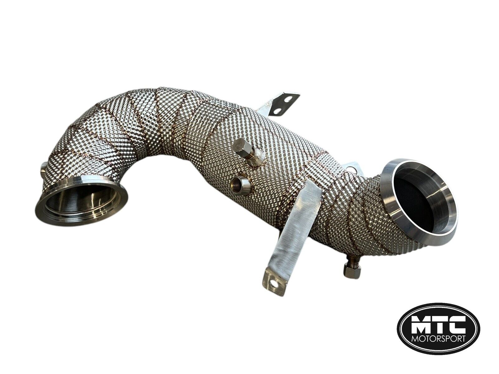 MERCEDES A45S DOWNPIPE WITH 200 CELL HI-FLOW SPORTS CATS & HEAT SHIELD 18-