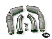 BMW F90 M5 DOWNPIPES WITH 200 CELL HI-FLOW SPORTS CATS & HEAT SHIELD 2021- LCI