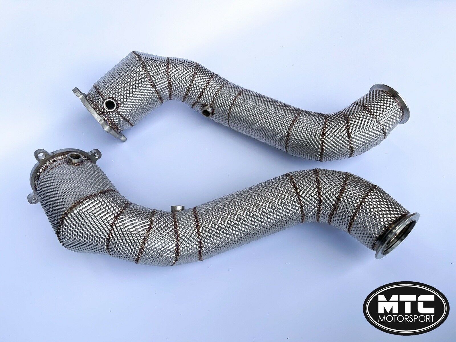 McLaren 765LT Decat Downpipes 4” with Heat Shields | MTC Motorsport