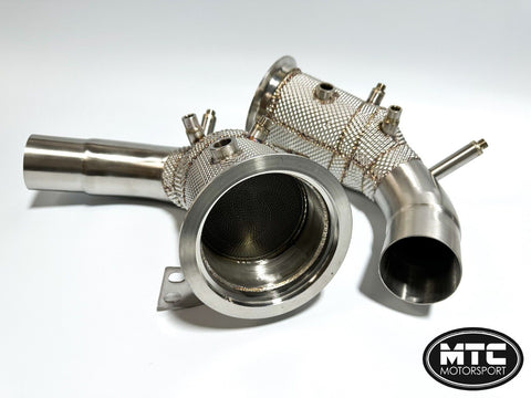 PORSCHE GTS 992 DOWNPIPES WITH 200 CELL HIFLOW SPORTS CATS HEAT SHIELD