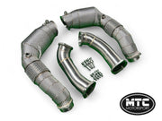 BMW F90 M5 DOWNPIPES WITH 200 CELL HI-FLOW SPORTS CATS & HEAT SHIELD 2021- LCI