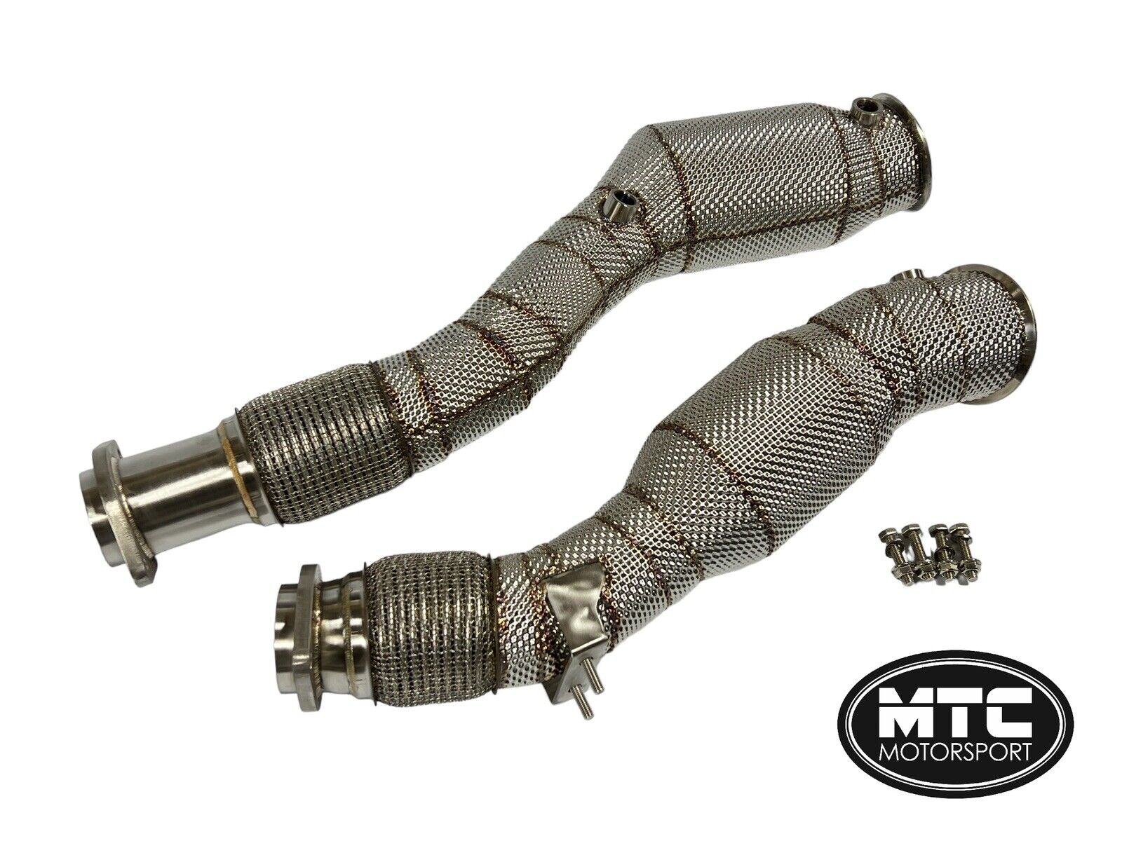 BMW X3M X4M DOWNPIPES WITH 200 CELL HI-FLOW SPORTS CATS & HEAT SHIELD F97 F98