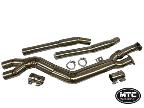 MTC MOTORSPORT BMW G80 G82 M3 M4 CATBACK EXHAUST MIDPIPE TITANIUM 3.5”