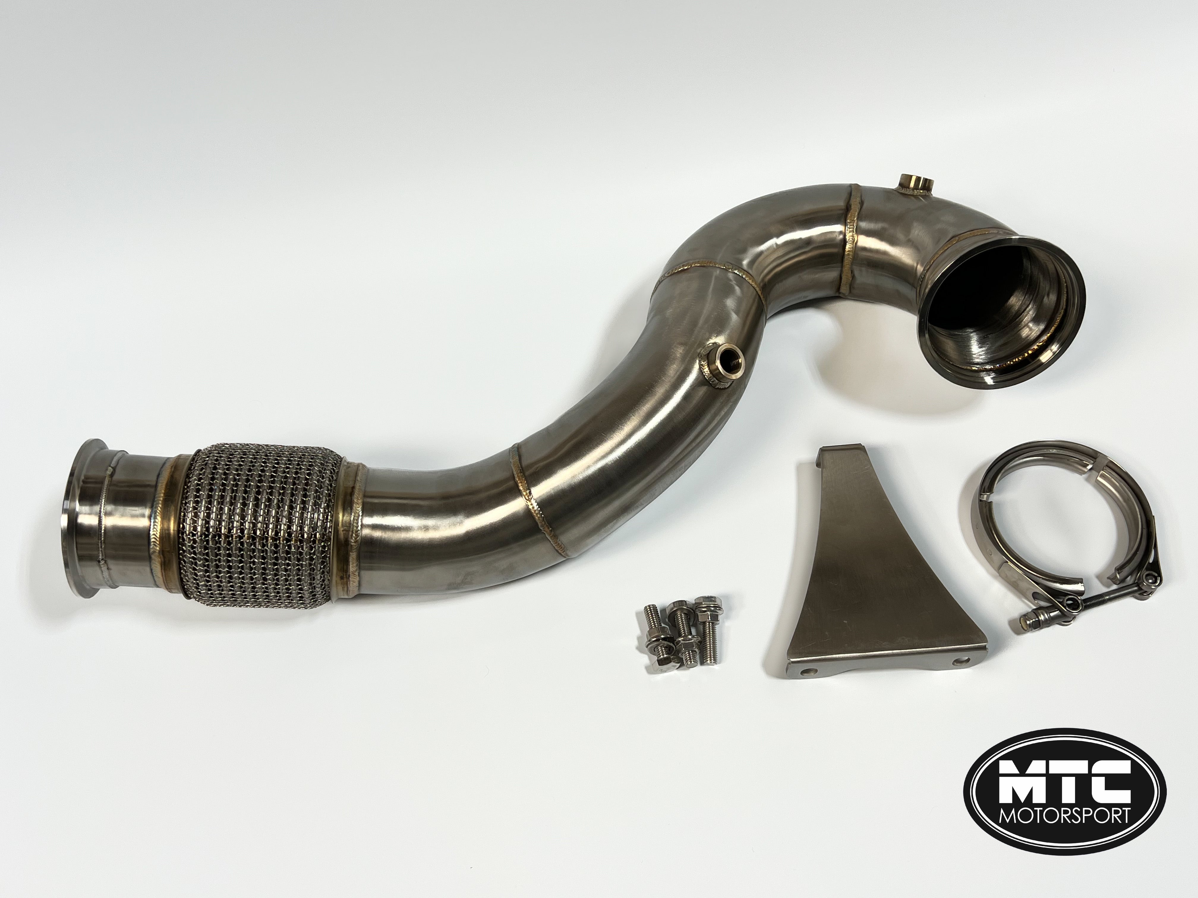 Audi RS3 8V Single Piece Decat Downpipe & Mid Pipe 2017- 3.5”