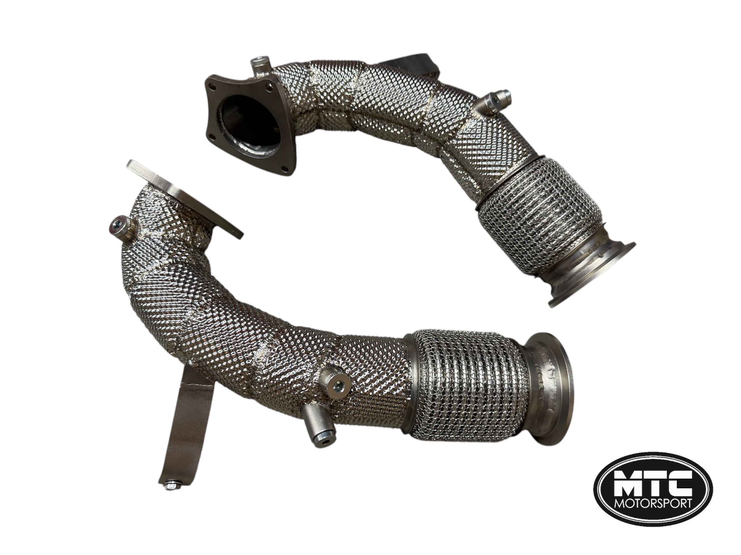 AUDI R8 V10 GEN 2 2020- GPF/OPF Delete Pipes With Heat Shield - MTC MOTORSPORT