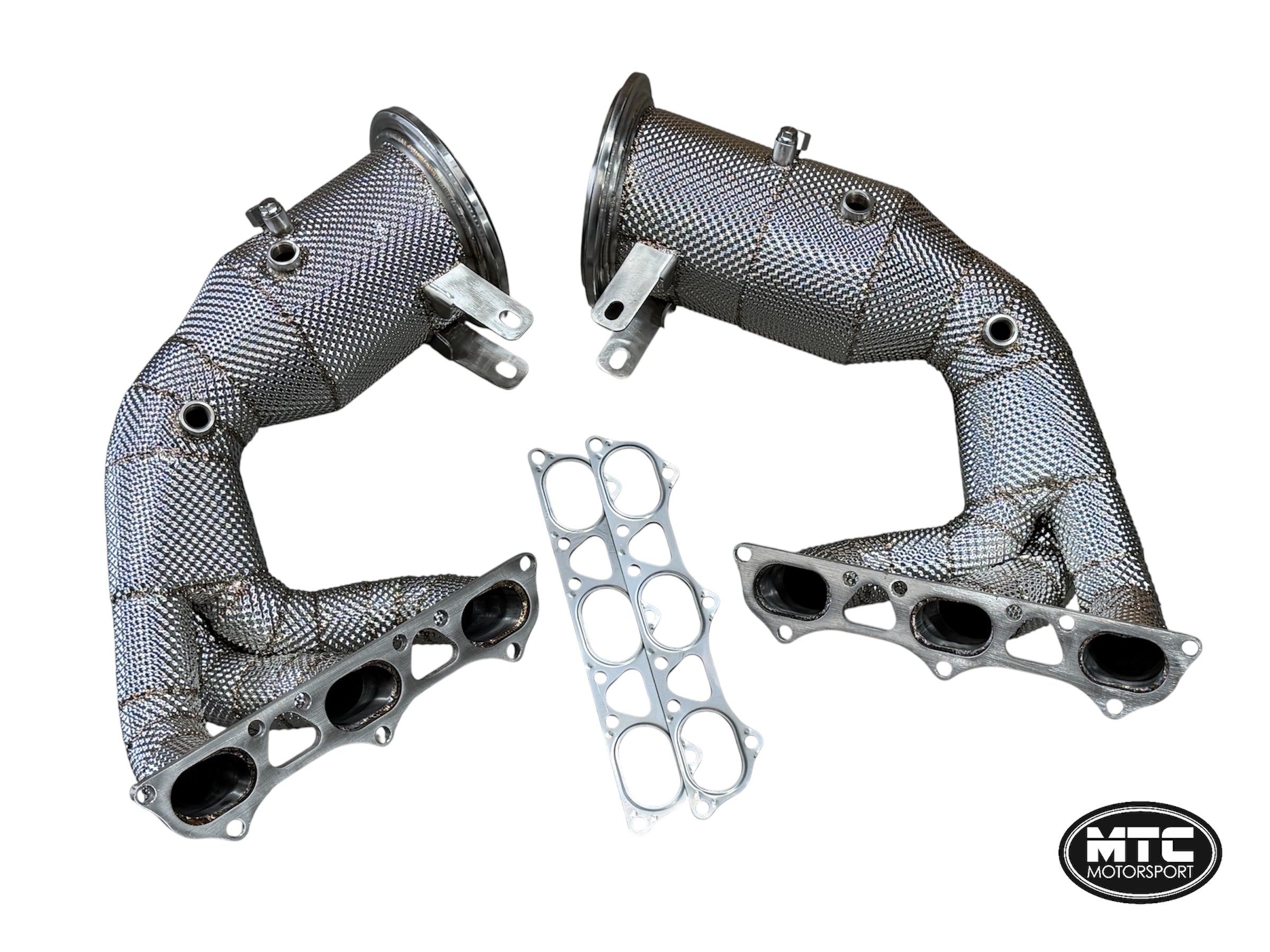 Porsche 992 GT3 GT3RS Headers & Decat Downpipes With Full Heat Shield | MTC Motorsport