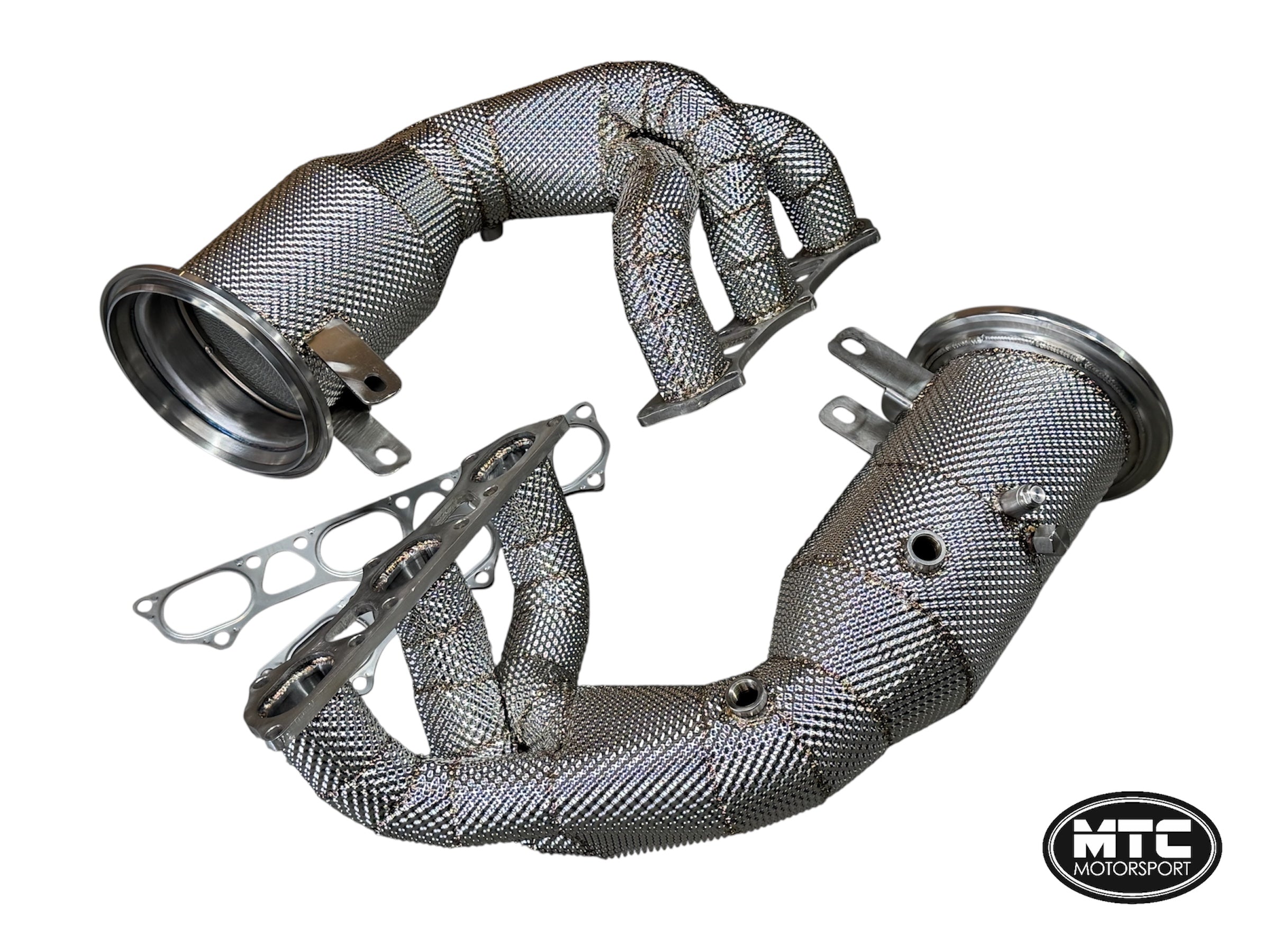 Porsche 992 GT3 GT3RS Headers With 200 Cell Sports Cats & Full Heat Shield | MTC Motorsport