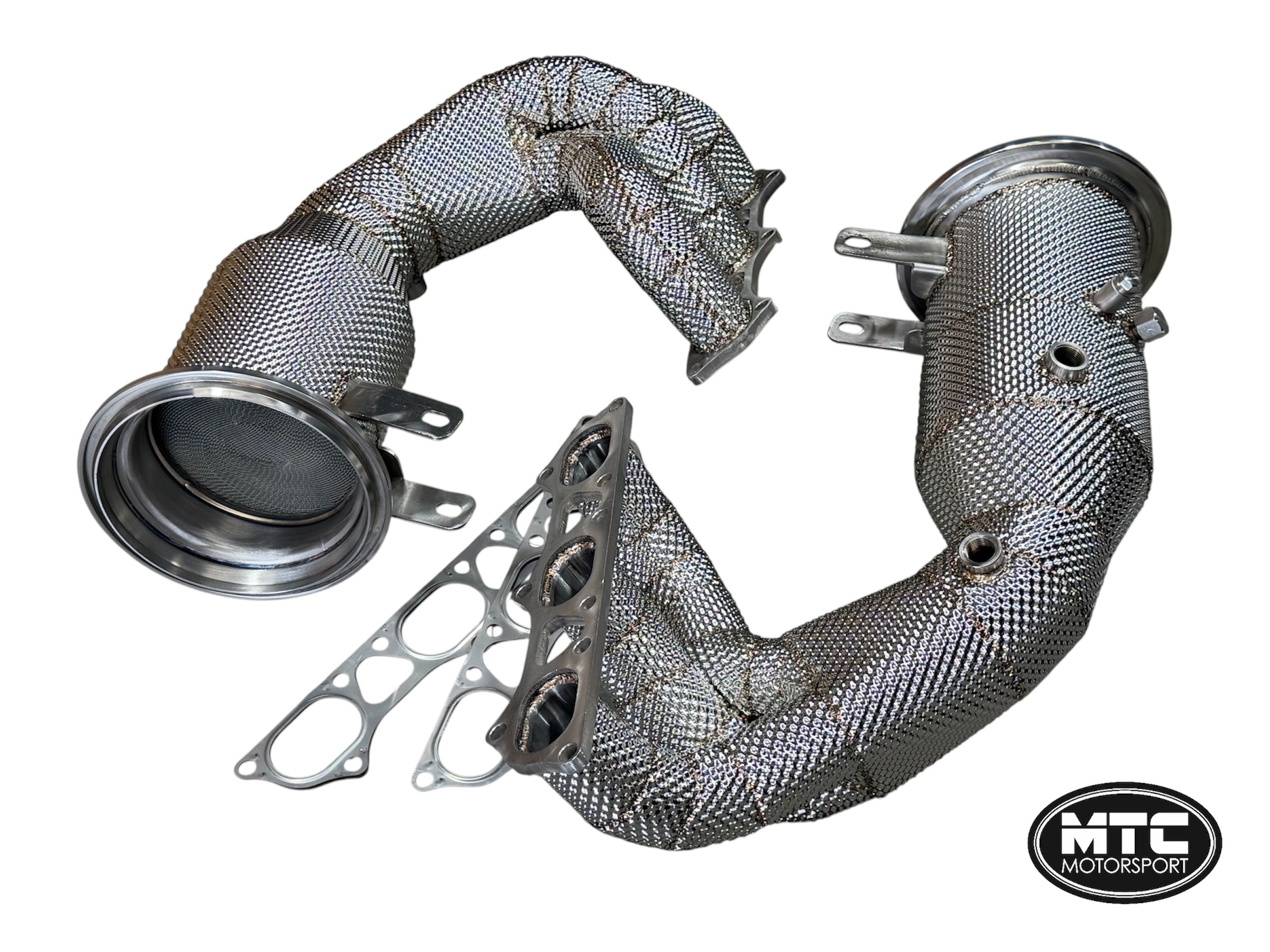 Porsche 992 GT3 GT3RS Headers With 200 Cell Sports Cats & Full Heat Shield | MTC Motorsport