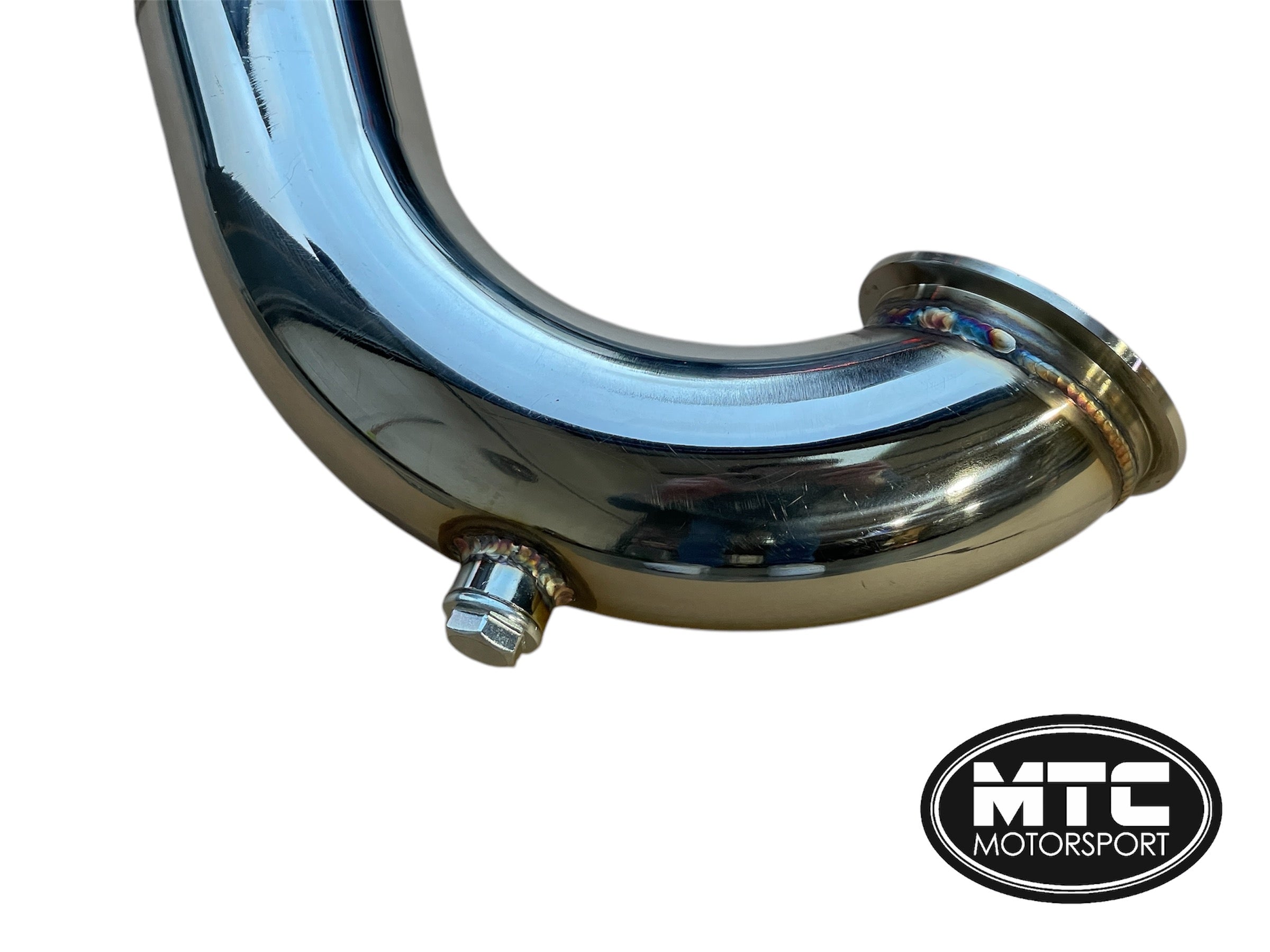 Fiat 500/595/695 1.4 Abarth Garrett Turbo 3" Stainless Steel Decat Downpipe By MTC Motorsport