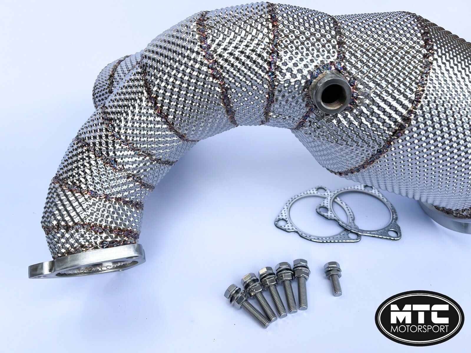 Audi S4 S5 Downpipe with 200 Cell Hi-Flow Sports Cat & Heat Shield B9 3.0 TFSI