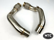 BMW F90 M5 Secondary Decat Downpipes 3” 2018- | MTC Motorsport