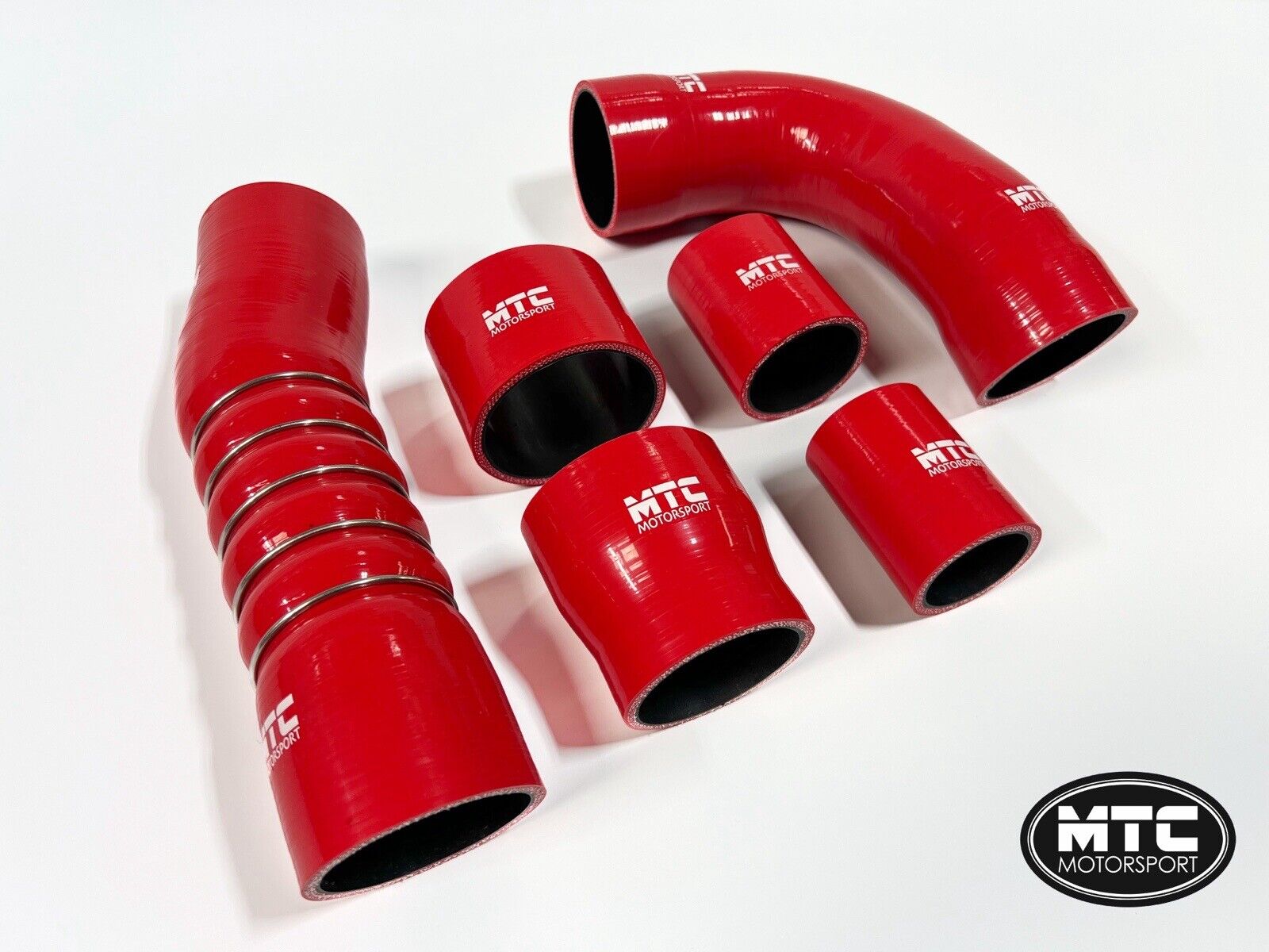 MTC MOTORSPORT AUDI RS3 8V 2015-21 SILICONE BOOST HOSE KIT TURBO HOSES RED