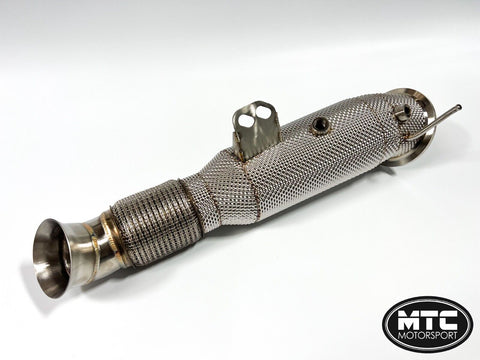 BMW X3 M40i Downpipe 200 Cell Hi-Flow Sports Cat & Heat Shield | MTC Motorsport