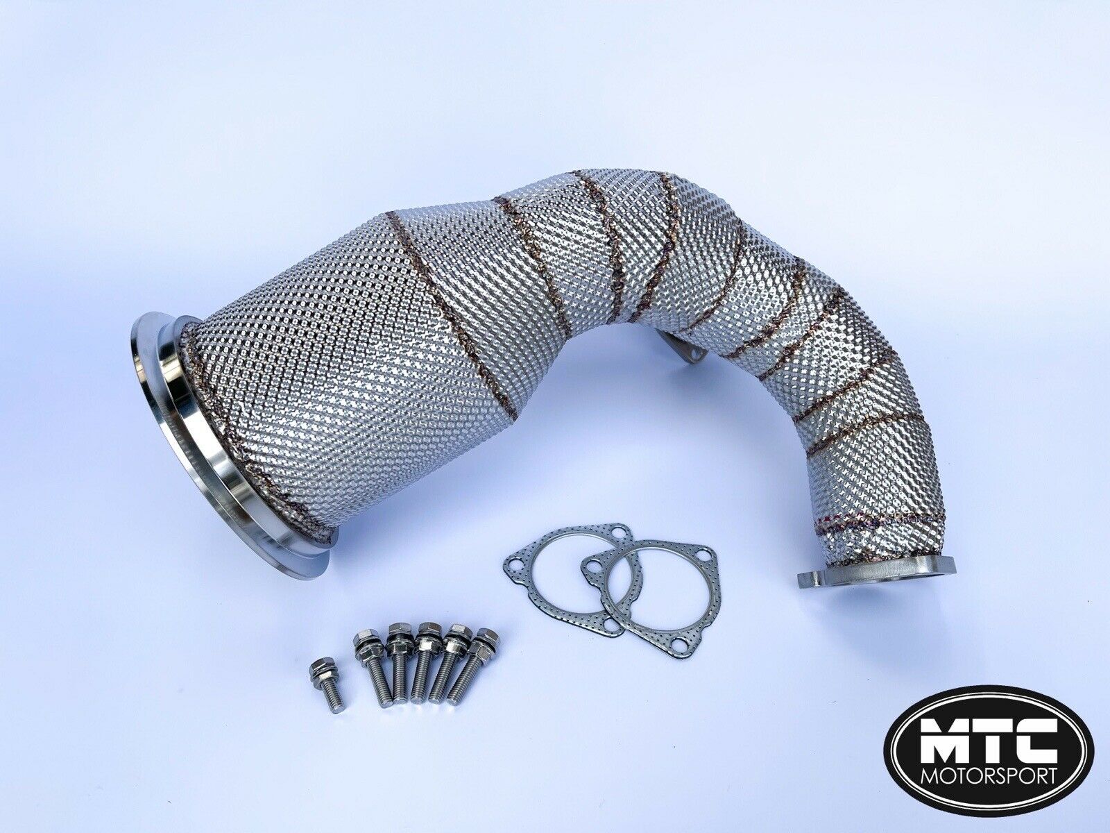 Audi S4 S5 Downpipe with 200 Cell Hi-Flow Sports Cat & Heat Shield B9 3.0 TFSI