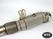 BMW 340i 440i B58 Downpipe with 200 Cell Hi-Flow Sport Cat & Heat Shield