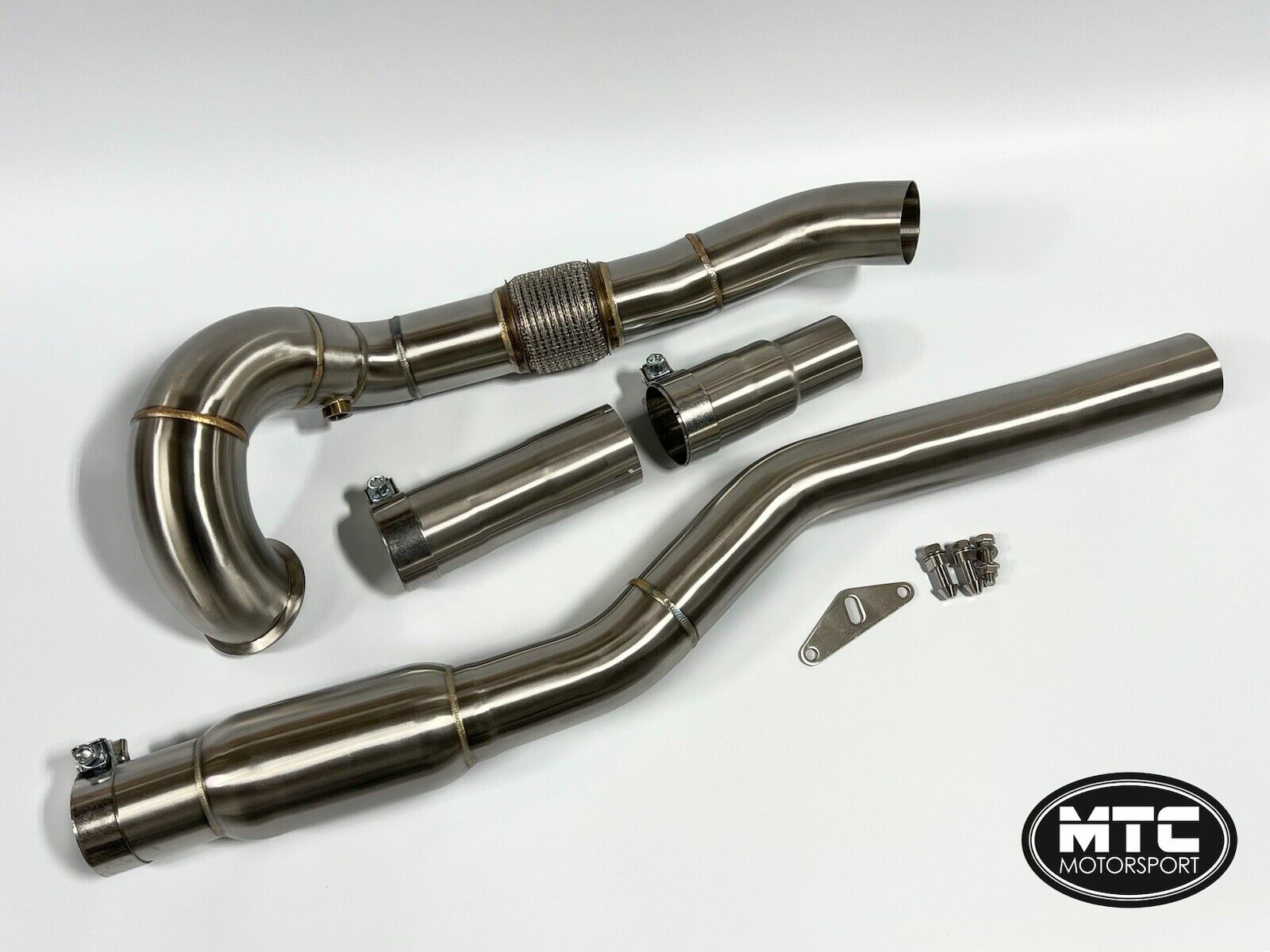 MTC MOTORSPORT AUDI TTS MK3 DOWNPIPE WITH 200 CELL HI-FLOW SPORTS CAT