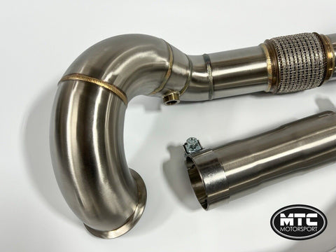 MTC MOTORSPORT SEAT LEON CUPRA 280 290 DOWNPIPE WITH 200 CELL HI-FLOW SPORTS CAT