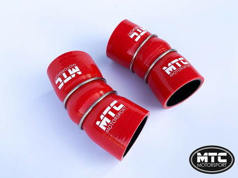 Audi RS6 RS7 S8 C7 Boost Hoses Turbos to Chargecooler Red | MTC Motorsport