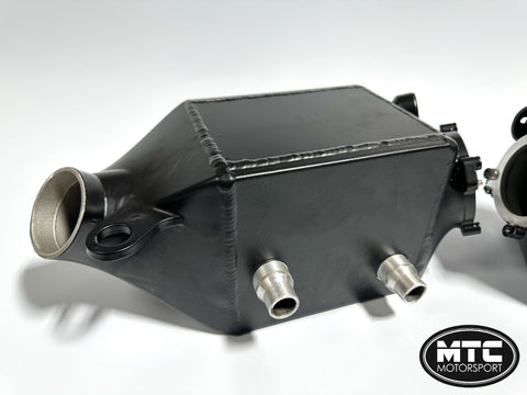BMW M5 M6 Twin Charge Air Coolers with AN Fittings for Meth | Alloy Chargecooler F10 F12 | MTC Motorsport