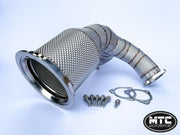 Audi S4 S5 Downpipe with 200 Cell Hi-Flow Sports Cat & Heat Shield B9 3.0 TFSI