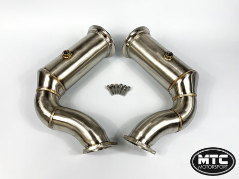 Porsche Cayenne 4.0L Turbo Downpipes with 200 Cell Hi-Flow Sports Cats 2019- | MTC Motorsport