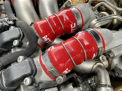 Audi RS6 RS7 S8 C7 Boost Hoses Turbos to Chargecooler Intake Grey | MTC Motorsport