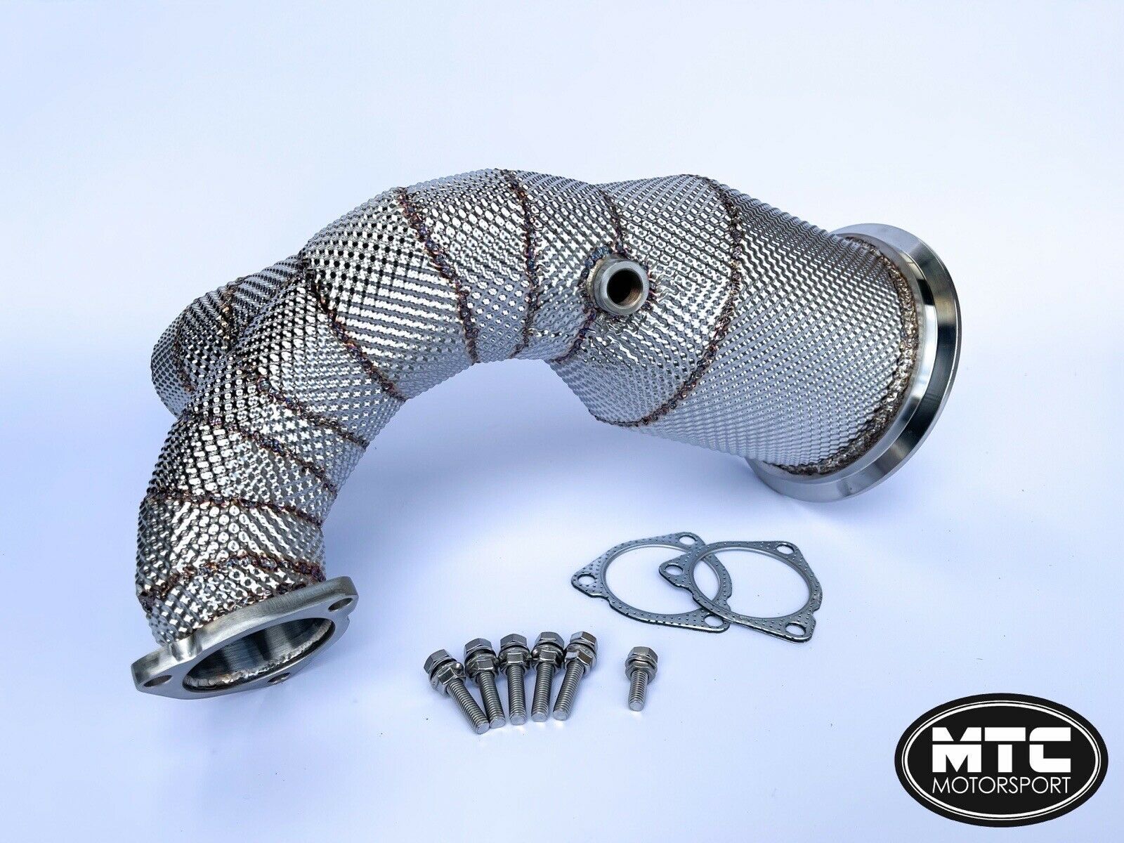 Audi S4 S5 Downpipe with 200 Cell Hi-Flow Sports Cat & Heat Shield B9 3.0 TFSI