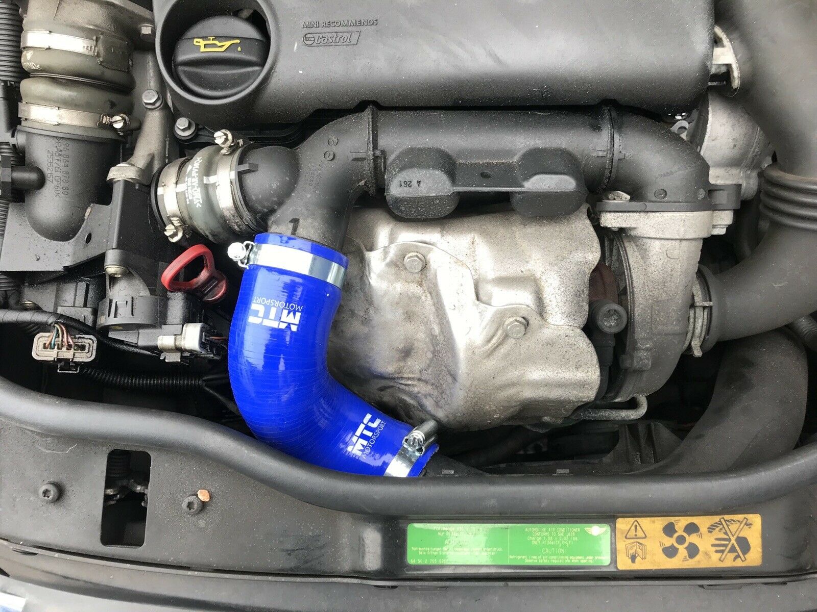 Mini Cooper 1.6D R55 R56 Turbo to Intercooler Upper Silicone Hose | MTC Motorsport