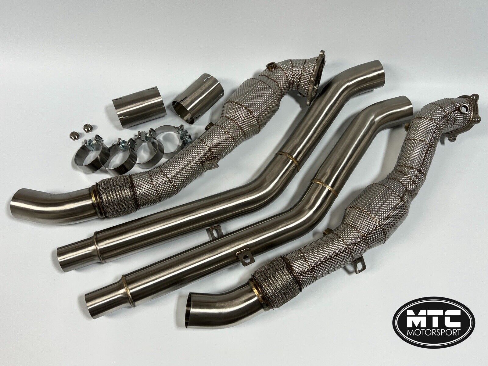 AUDI RS6 RS7 C7 DOWNPIPES & MIDPIPES 200 CELL HI-FLOW SPORTS CATS & HEAT SHIELD