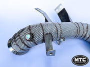 Mercedes A45 S 3” Decat Downpipe CLA45 S A45S AMG with Heat Shield 2019- | MTC Motorsport